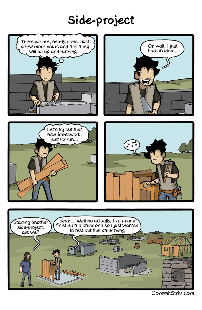 Comic strip sur les side projects